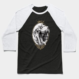 Unleash The Beast | Vintage Demonic Wolf Skull | Fantasy Dark Art Baseball T-Shirt